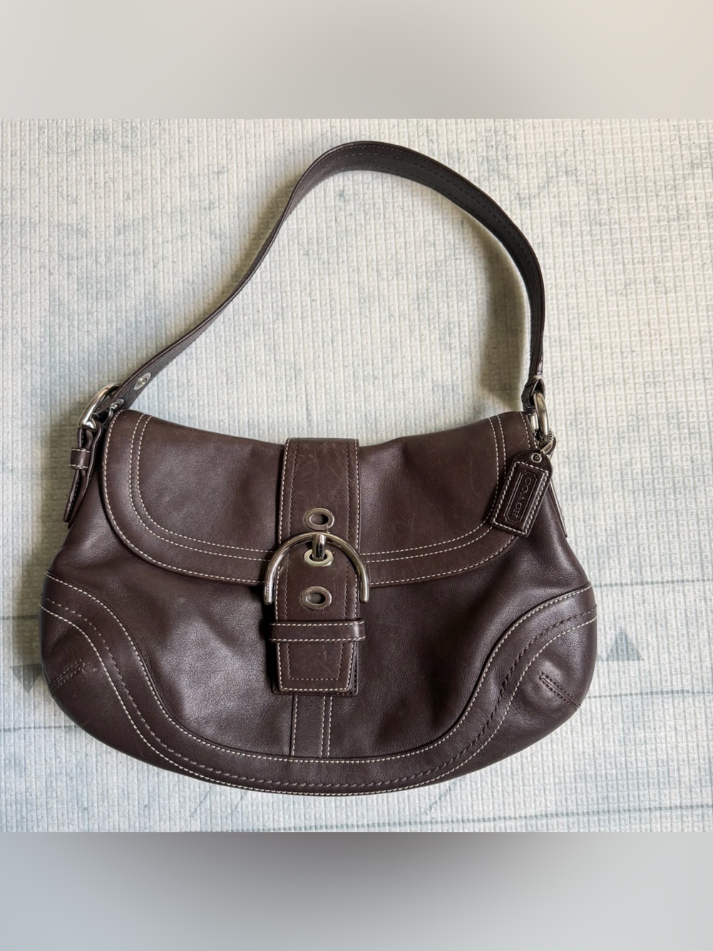 Coach Dark Brown soho Silver Hardware